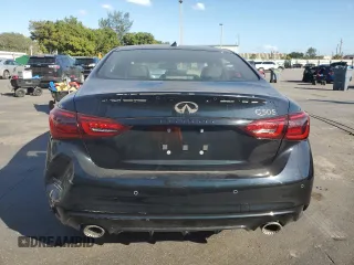 2024 Infiniti Q50 Red Sport 400 with VIN JN1FV7DPXRM660325, listed as a Copart auction lot 83021934 with 142 mi miles and Non Repairable. Bid and sale history available at DreamBid. Image 6.