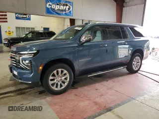 2025 Chevrolet Suburban with VIN 1GNS6FRD7SR198520, listed as a Copart auction lot 54743235 with 179 mi miles and Salvage title. Bid and sale history available at DreamBid. Image 1.