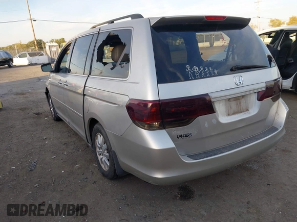 2008 Honda Odyssey EX-L with VIN 5FNRL38798B034369, listed as a IAAI auction lot 38057684 with 1 mi miles. Bid and sale history available at carsss.com. Image 3.