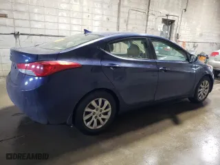 2013 Hyundai Elantra GLS PZEV with VIN 5NPDH4AE1DH188970, listed as a Copart auction lot 46876585 with 136,081 mi miles and Salvage Title. Bid and sale history available at carsss.com. Image 3.