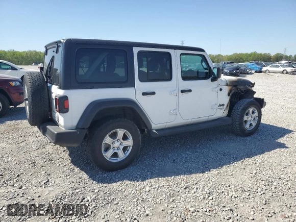 2021 Jeep Wrangler Unlimited Sport with VIN 1C4HJXKN0MW658440, listed as a Copart auction lot 52641025 with Not provided miles and Salvage title. Bid and sale history available at DreamBid. Image 3.