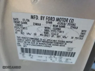 2006 Ford Escape XLS with VIN 1FMYU92Z66KC25927, listed as a Copart auction lot 85276804 with 159,425 mi miles and Salvage Title. Bid and sale history available at carsss.com. Image 14.