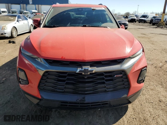 2022 Chevrolet Blazer RS with VIN 3GNKBKRS8NS137567, listed as a Copart auction lot 53806235 with 71,174 mi miles and Salvage title. Bid and sale history available at DreamBid. Image 5.