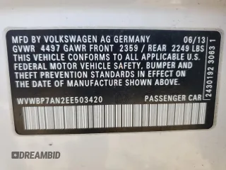 2014 Volkswagen CC R-Line with VIN WVWBP7AN2EE503420, listed as a Copart auction lot 77744894 with 99,679 mi miles and Salvage Title. Bid and sale history available at carsss.com. Image 15.