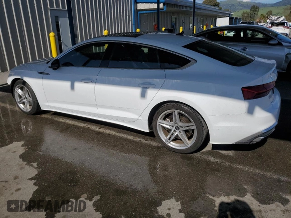 2021 Audi A5 Sportback S line Premium with VIN WAUDACF56MA059974, listed as a Copart auction lot 49386004 with 53,655 mi miles. Bid and sale history available at carsss.com. Image 2.