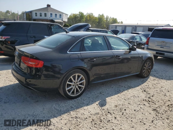 2014 Audi A4 Premium Plus with VIN WAUHFAFL9EN000496, listed as a Copart auction lot 71278424 with 103,072 mi miles and Clean title. Bid and sale history available at DreamBid. Image 3.