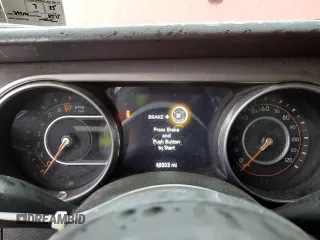 2018 Jeep Wrangler Unlimited Sahara with VIN 1C4HJXEG0JW208084, listed as a Copart auction lot 53099245 with 48,303 mi miles and Salvage Title. Bid and sale history available at carsss.com. Image 9.
