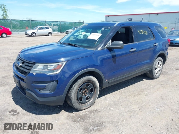 2017 Ford Police Interceptor Utility z VIN 1FM5K8AT7HGC25649, wystawiony jako IAAI lot #42283890 z przebiegiem 169 427 mil mil oraz . Historia ofert i sprzedaży dostępna na DreamBid. Obrazek 2.
