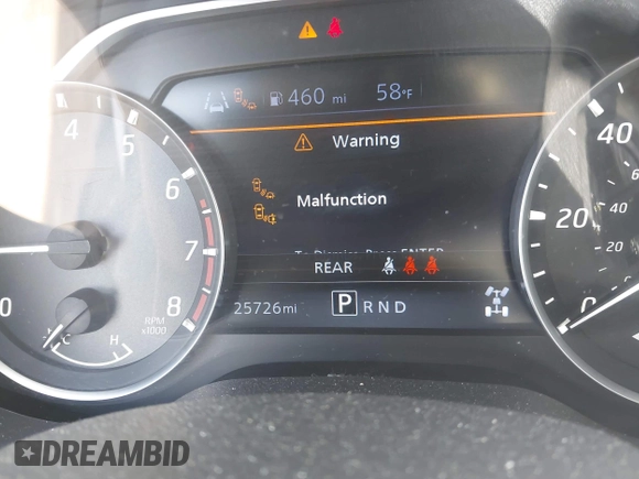 2024 Nissan Titan SV with VIN 1N6AA1EC6RN110607, listed as a IAAI auction lot 42167410 with 25,726 mi miles and . Bid and sale history available at DreamBid. Image 15.