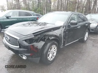 2017 Infiniti QX70 with VIN JN8CS1MW4HM413401, listed as a IAAI auction lot 41948069 with 105,062 mi miles. Bid and sale history available at carsss.com. Image 2.