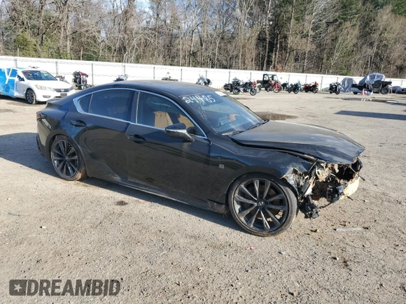 2024 Lexus IS with VIN JTHBZ1B23R5072702, listed as a Copart auction lot 46640845 with 15,412 mi miles and Salvage Title. Bid and sale history available at carsss.com. Image 4.