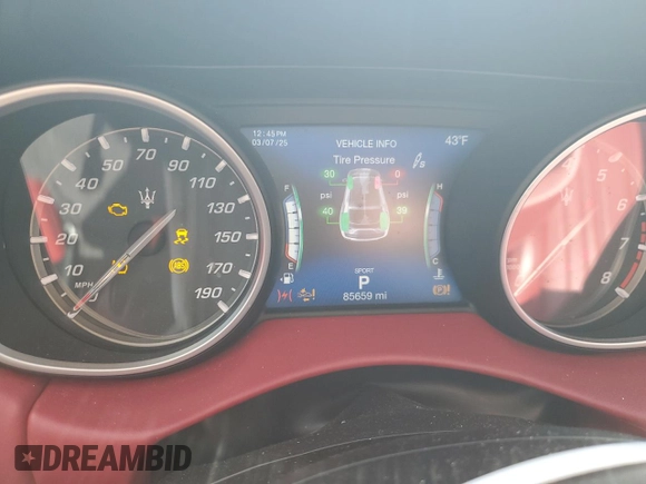 2019 Maserati Levante S with VIN ZN661YULXKX325239, listed as a Copart auction lot 47994145 with 85,659 mi miles and Salvage Title. Bid and sale history available at carsss.com. Image 9.