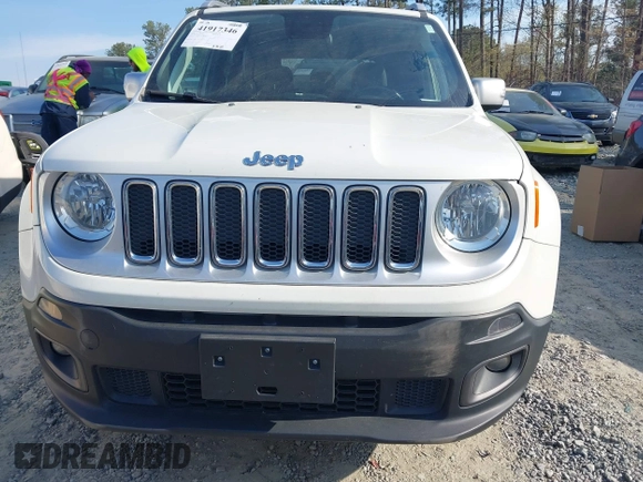 2018 Jeep Renegade Limited with VIN ZACCJBDBXJPG75982, listed as a IAAI auction lot 41917346 with 57,465 mi miles and . Bid and sale history available at DreamBid. Image 12.