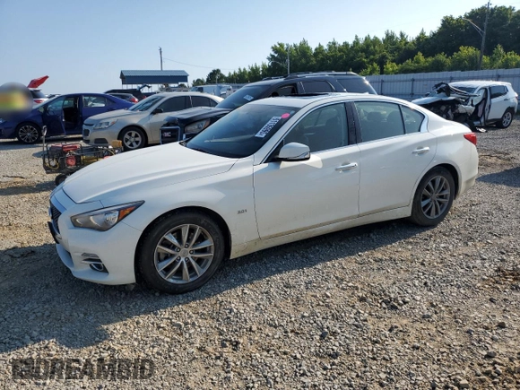 2017 Infiniti Q50 Sport with VIN JN1EV7AP7HM743063, listed as a Copart auction lot 61135995 with 47,149 mi miles and Salvage title. Bid and sale history available at DreamBid. Image 1.