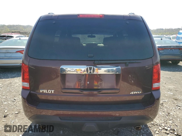 2012 Honda Pilot EX-L with VIN 5FNYF4H51CB080729, listed as a Copart auction lot 51918975 with 71,927 mi miles and Salvage Title. Bid and sale history available at carsss.com. Image 6.