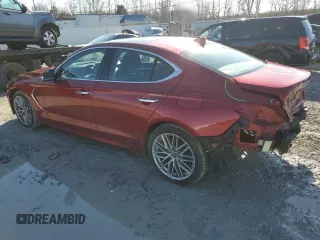 2021 Genesis G70 2.0T z VIN KMTG34LA7MU072427, wystawiony jako Copart lot #44069455 z przebiegiem 66 457 mil mil oraz Szkoda całkowita • Salvage title. Historia ofert i sprzedaży dostępna na DreamBid. Obrazek 2.