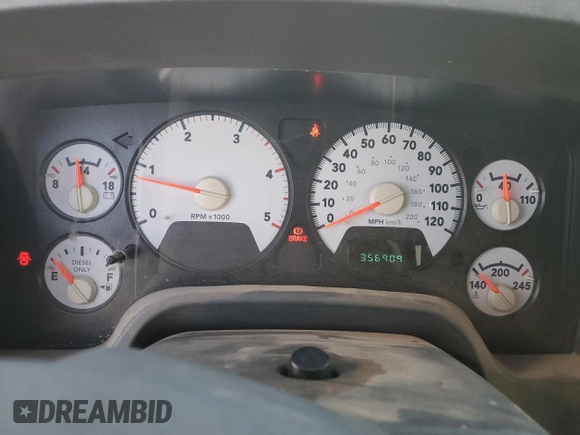 2006 Dodge Ram 3500 SLT with VIN 3D7MX48C36G110554, listed as a Copart auction lot 86737644 with 356,909 mi miles and Salvage Title. Bid and sale history available at carsss.com. Image 9.