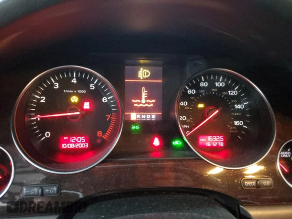 2004 Audi A8 with VIN WAUML44E04N024293, listed as a Copart auction lot 60246125 with 161,278 mi miles and Salvage title. Bid and sale history available at DreamBid. Image 9.