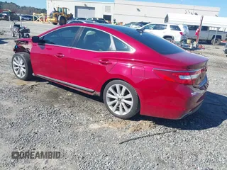 2016 Hyundai Azera Limited with VIN KMHFH4JG4GA508154, listed as a IAAI auction lot 41585151 with 83,186 mi miles and . Bid and sale history available at DreamBid. Image 3.