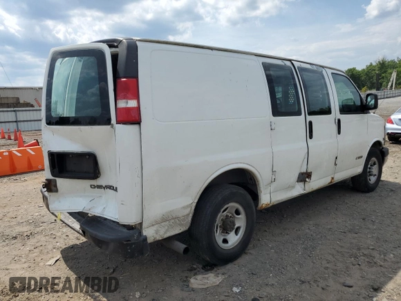 2003 Chevrolet Express Cargo with VIN 1GCHG35U231215213, listed as a Copart auction lot 60315874 with Not provided miles and Salvage title. Bid and sale history available at DreamBid. Image 3.