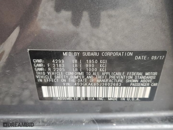 2018 Subaru Impreza Sport with VIN 4S3GKAK65J3602683, listed as a Copart auction lot 88551755 with 113,303 mi miles and Salvage Title. Bid and sale history available at carsss.com. Image 12.