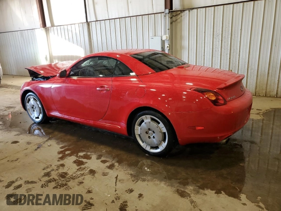 2003 Lexus SC 430 with VIN JTHFN48Y530035763, listed as a Copart auction lot 45680075 with 144,790 mi miles and Salvage Title. Bid and sale history available at DreamBid. Image 2.
