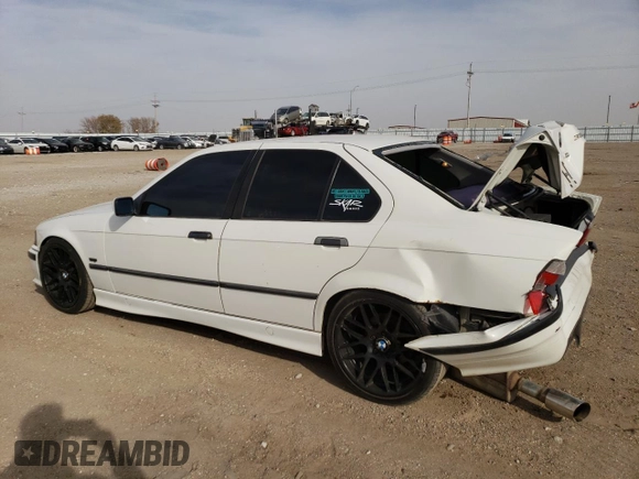 1997 BMW 3 Series 318i with VIN WBACC932XVEE56975, listed as a Copart auction lot 78348114 with 169,666 mi miles and Salvage Title. Bid and sale history available at carsss.com. Image 2.