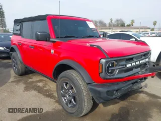 2022 Ford Bronco with VIN 1FMDE5BH4NLB12997, listed as a IAAI auction lot 41473624 with 49,011 mi miles. Bid and sale history available at carsss.com. Image 1.