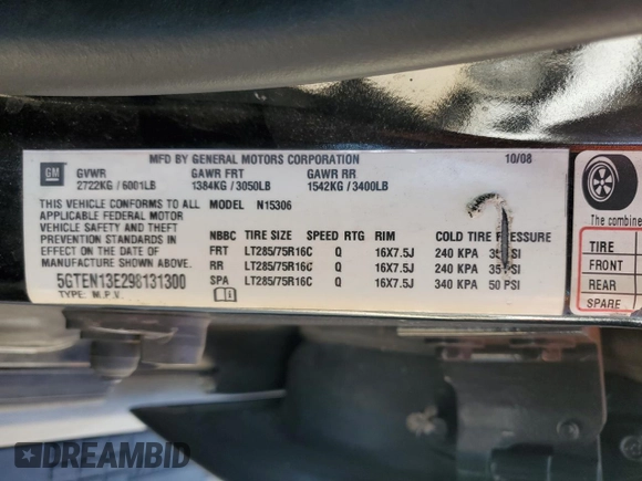2009 Hummer H3 SUV with VIN 5GTEN13E298131300, listed as a Copart auction lot 64903633 with 159,846 mi miles and Salvage Title. Bid and sale history available at carsss.com. Image 12.