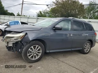 2013 Nissan Pathfinder SV z VIN 5N1AR2MM4DC629814, wystawiony jako Copart lot #60491025 z przebiegiem 157 535 mil mil oraz Szkoda całkowita • Salvage title. Historia ofert i sprzedaży dostępna na DreamBid. Obrazek 1.