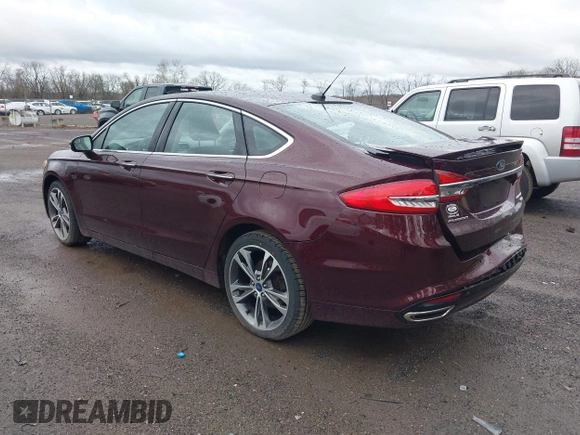 2017 Ford Fusion Titanium with VIN 3FA6P0K9XHR176802, listed as a IAAI auction lot 41953750 with 119,455 mi miles. Bid and sale history available at carsss.com. Image 3.