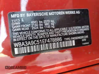 2014 BMW 3 Series 335i with VIN WBA3A9C51EF478886, listed as a Copart auction lot 49903845 with 107,491 mi miles and Salvage Title. Bid and sale history available at carsss.com. Image 13.