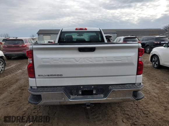 2023 Chevrolet Silverado 1500 Work Truck with VIN 3GCNAAEDXPG293304, listed as a Copart auction lot 46691305 with 35,049 mi miles and Salvage Title. Bid and sale history available at carsss.com. Image 6.