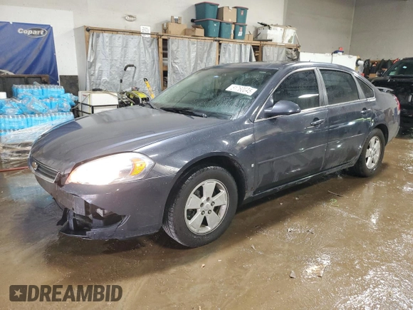2008 Chevrolet Impala LT with VIN 2G1WT58K281252104, listed as a Copart auction lot 51760045 with 113,416 mi miles and Salvage Title. Bid and sale history available at DreamBid. Image 1.