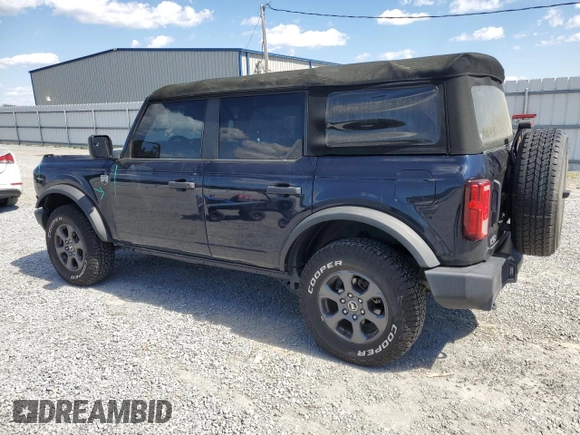 2021 Ford Bronco with VIN 1FMDE5BH3MLA85211, listed as a Copart auction lot 50122715 with 47,836 mi miles and Salvage title. Bid and sale history available at DreamBid. Image 2.