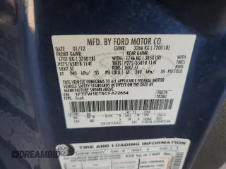 2012 Ford F-150 XL with VIN 1FTFW1ET5CFA72654, listed as a Copart auction lot 41878765 with 214,439 mi miles and Salvage Title. Bid and sale history available at carsss.com. Image 12.