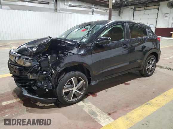 2022 Honda HR-V EX with VIN 3CZRU6H52NM736631, listed as a Copart auction lot 51266625 with 15,423 mi miles and Salvage Title. Bid and sale history available at carsss.com. Image 1.