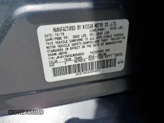 2020 Infiniti Q50 Luxe with VIN JN1EV7AR3LM254833, listed as a Copart auction lot 56284785 with 30,591 mi miles and Salvage title. Bid and sale history available at DreamBid. Image 12.