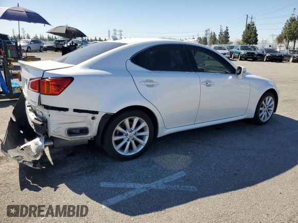 2009 Lexus IS 250 with VIN JTHBK262895104290, listed as a Copart auction lot 49841085 with 127,417 mi miles and Salvage Title. Bid and sale history available at DreamBid. Image 3.