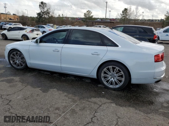 2013 Audi A8 L 4.0L with VIN WAUR2AFD2DN012478, listed as a Copart auction lot 49733565 with 115,323 mi miles and Salvage Title. Bid and sale history available at carsss.com. Image 2.