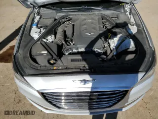 2018 Genesis G80 3.8L with VIN KMHGN4JE4JU215890, listed as a Copart auction lot 50455605 with 57,043 mi miles and Salvage Title. Bid and sale history available at carsss.com. Image 11.