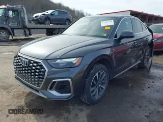 2022 Audi Q5 Sportback S line Premium Plus with VIN WA15AAFY9N2102196, listed as a IAAI auction lot 41458111 with 57,633 mi miles and . Bid and sale history available at DreamBid. Image 2.