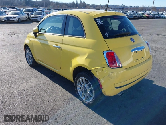 2014 FIAT 500 Pop with VIN 3C3CFFAR2ET205524, listed as a IAAI auction lot 41429598 with 61,965 mi miles. Bid and sale history available at carsss.com. Image 3.