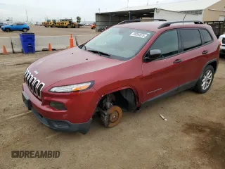 2016 Jeep Cherokee Sport with VIN 1C4PJLAS5GW217550, listed as a Copart auction lot 59204825 with 127,959 mi miles and Salvage title. Bid and sale history available at DreamBid. Image 1.