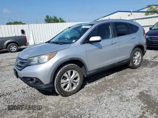 2012 Honda CR-V EX-L with VIN 2HKRM4H74CH602864, listed as a Copart auction lot 61087575 with 158,371 mi miles and Salvage title. Bid and sale history available at DreamBid. Image 1.