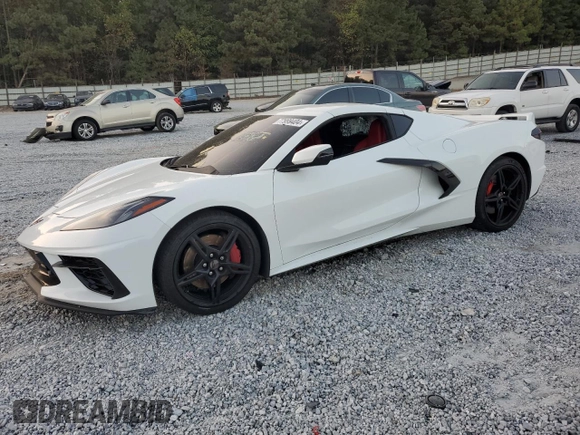 2021 Chevrolet Corvette 1LT with VIN 1G1YA2D43M5105061, listed as a Copart auction lot 77999404 with 35,489 mi miles and Salvage Title. Bid and sale history available at carsss.com. Image 1.