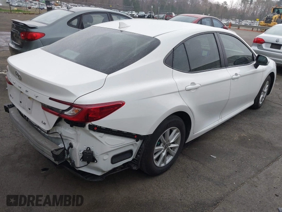 2025 Toyota Camry LE with VIN 4T1DAACK9SU503003, listed as a IAAI auction lot 41797213 with 8,208 mi miles and . Bid and sale history available at DreamBid. Image 4.
