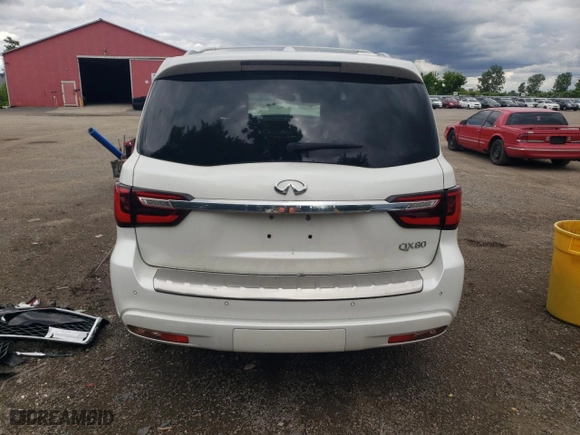 2018 Infiniti QX80 with VIN JN8AZ2NE7J9194411, listed as a Copart auction lot 58327864 with 0 mi miles and Salvage Title. Bid and sale history available at carsss.com. Image 6.
