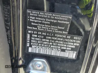 2013 Porsche 911 Carrera S with VIN WP0CB2A93DS156575, listed as a Copart auction lot 74760664 with Not Provided miles and Salvage Title. Bid and sale history available at carsss.com. Image 13.