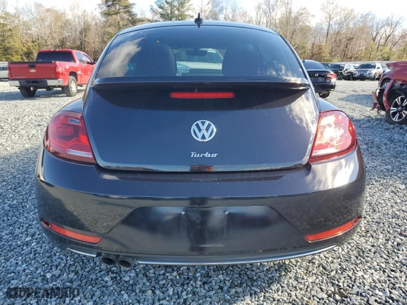 2018 Volkswagen Beetle SE with VIN 3VWJD7ATXJM709587, listed as a Copart auction lot 80936204 with 73,531 mi miles and Salvage Title. Bid and sale history available at carsss.com. Image 6.